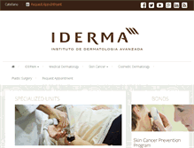 Tablet Screenshot of iderma-barcelona.com